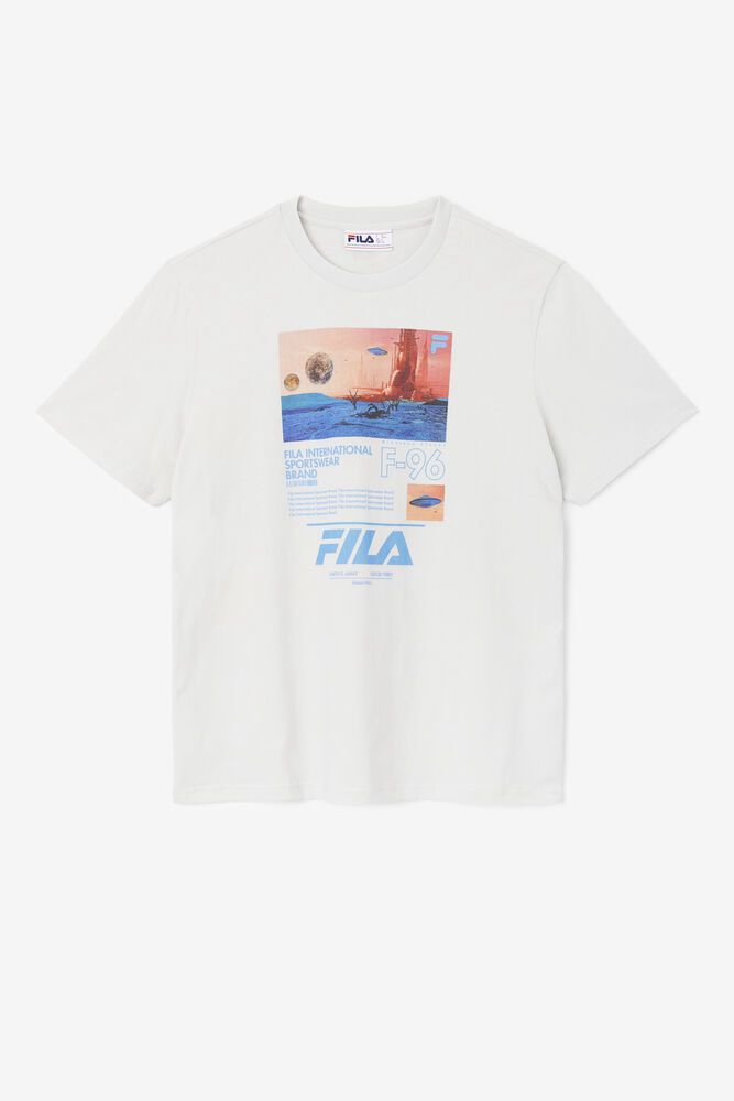 Fila T-Shirt Ceylon Mens White - India XAJ-627954